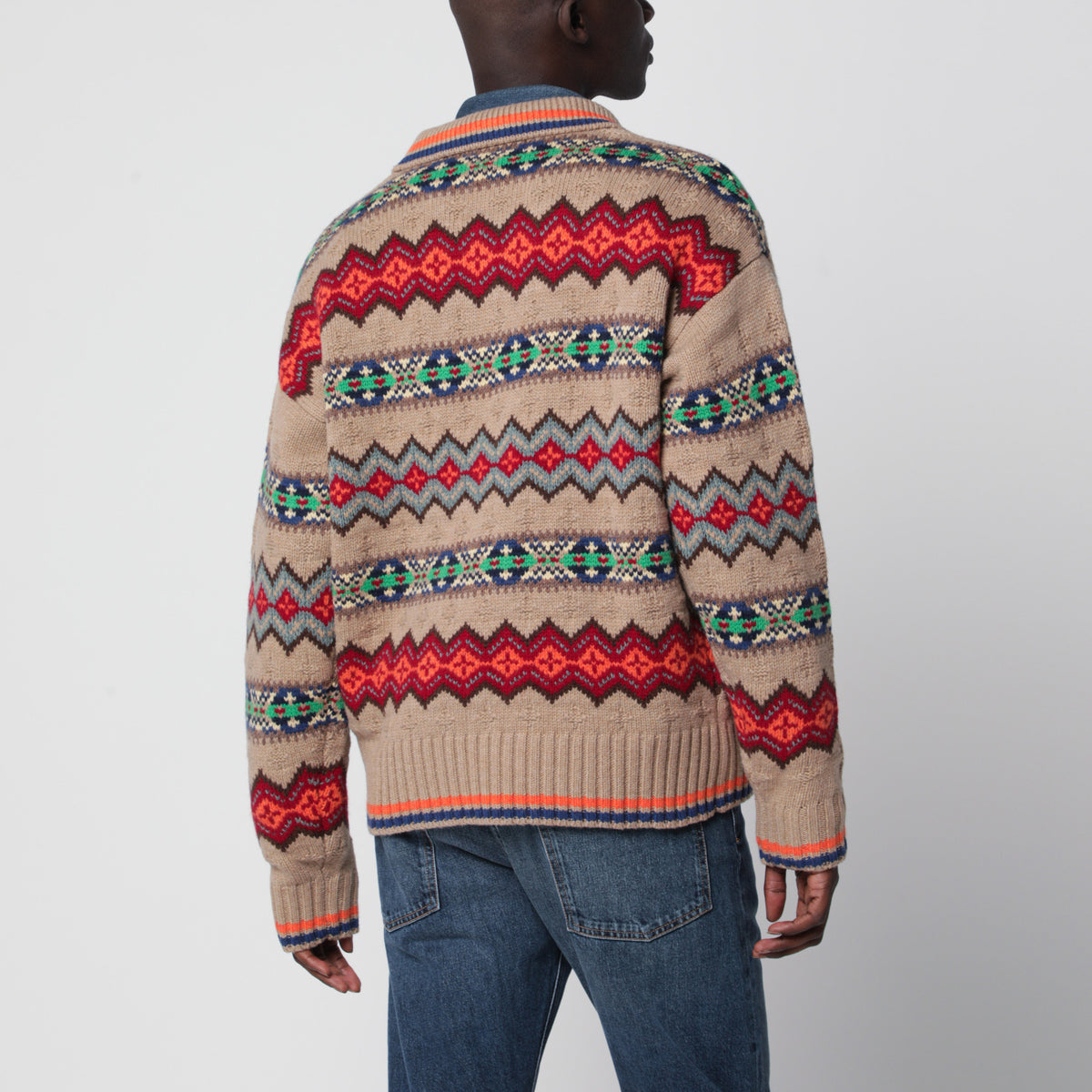 Mehrfarbiger Fair-Isle-Pullover aus Wollmischung