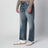 Washed denim jeans