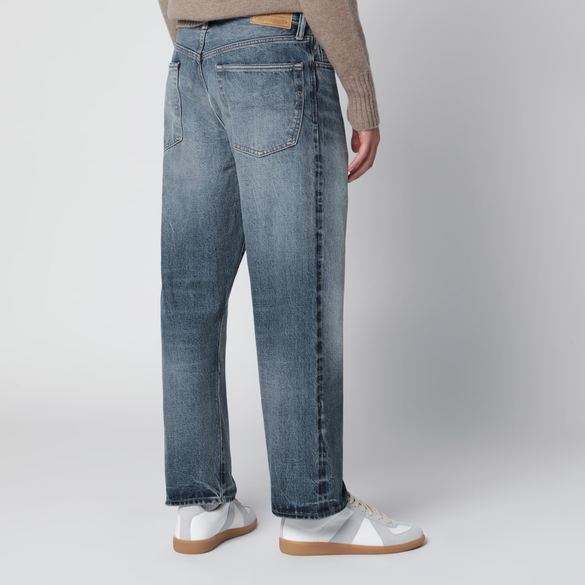 Washed denim jeans