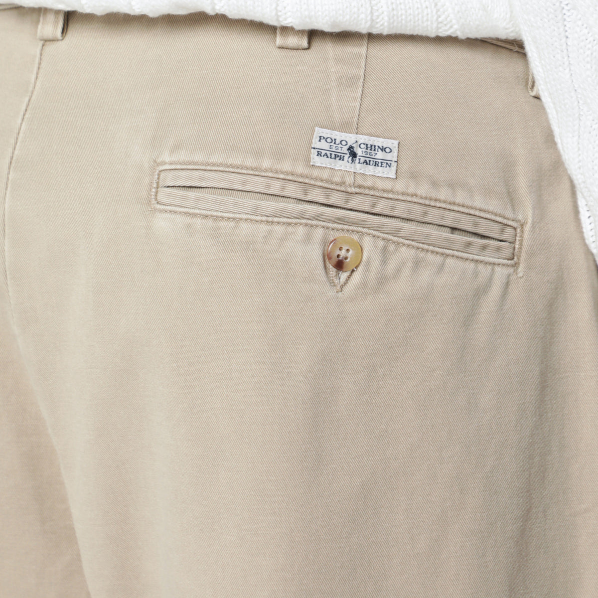 Pantalon chino beige en coton