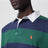 Dark green/blue striped Big-Fit polo shirt in cotton