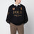 Schwarzes Big Pony Baumwoll-Rugby-Sweatshirt