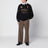 Schwarzes Big Pony Baumwoll-Rugby-Sweatshirt