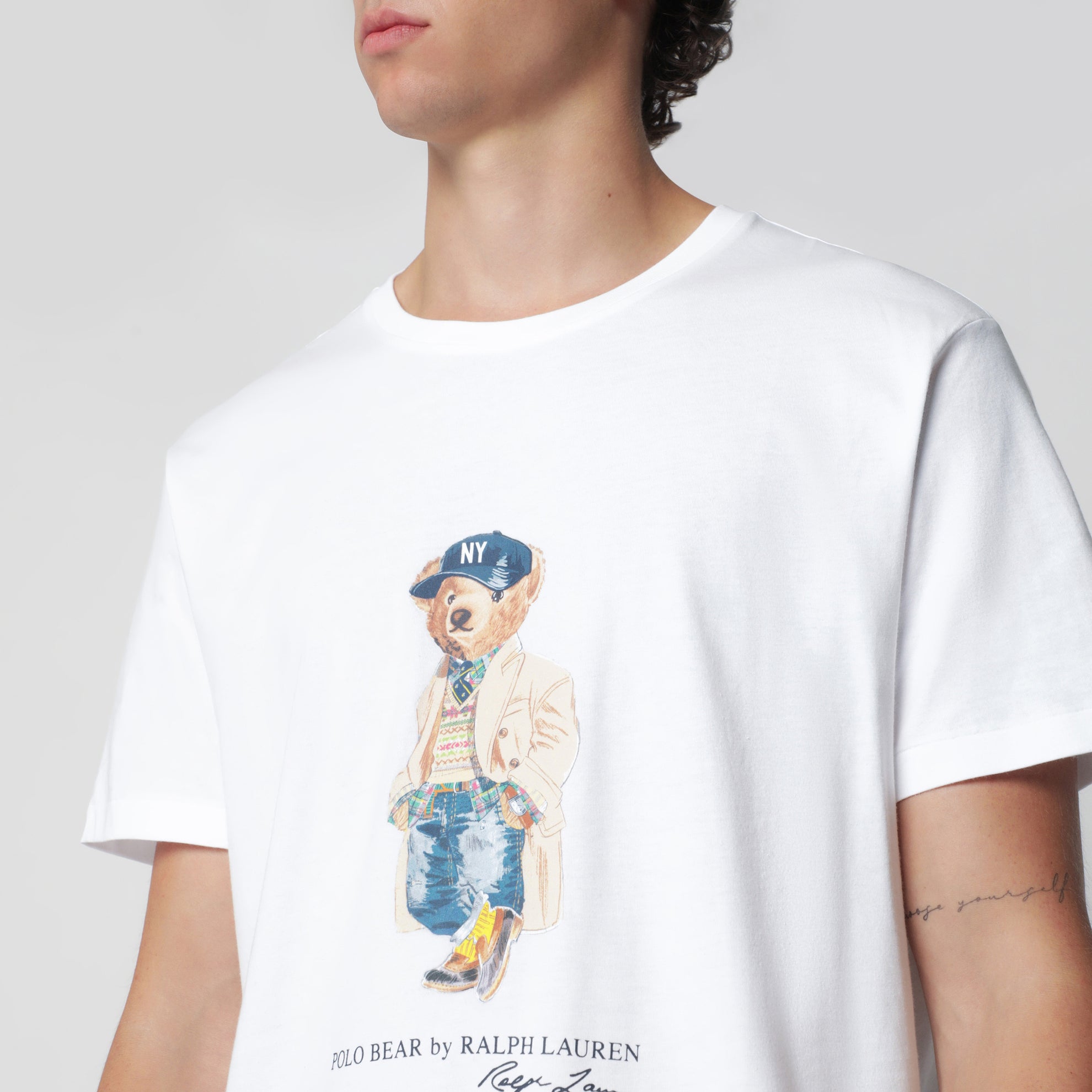 T-shirt Polo Bear bianca Custom Slim-Fit