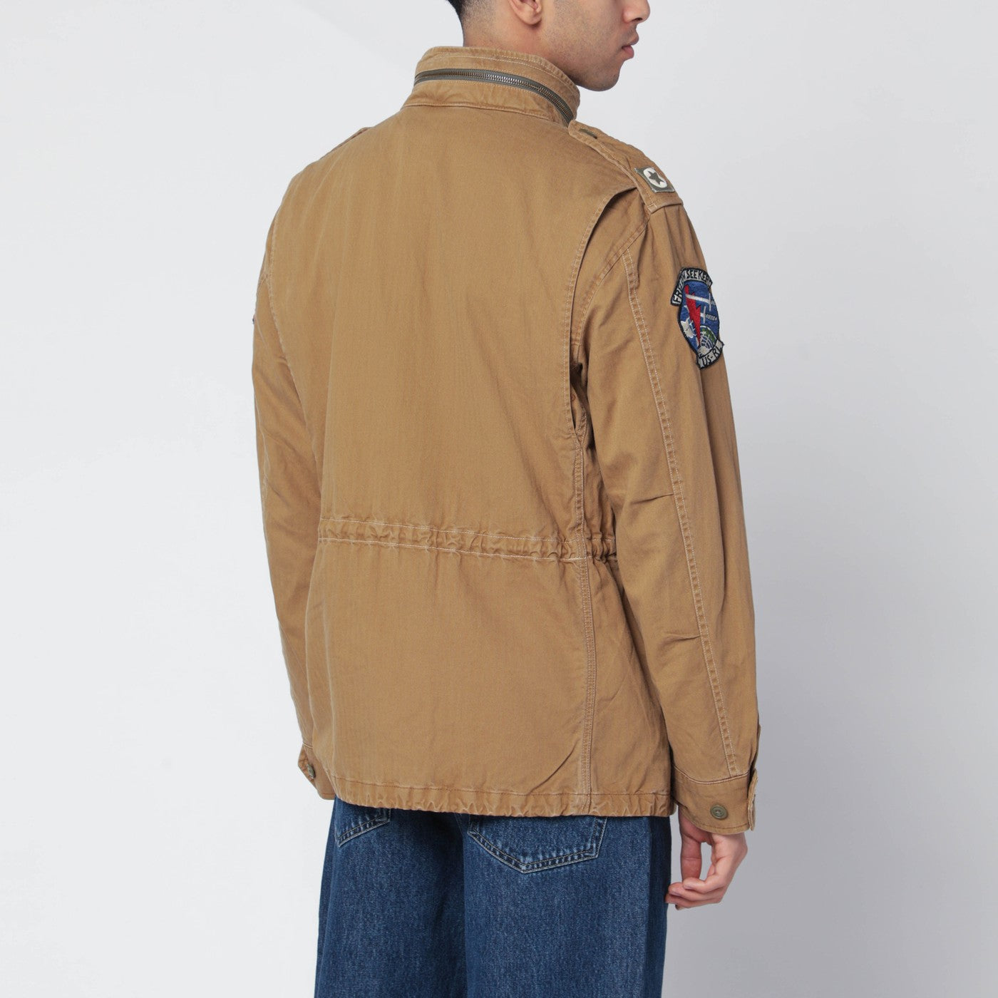 Sand-colored military jacket