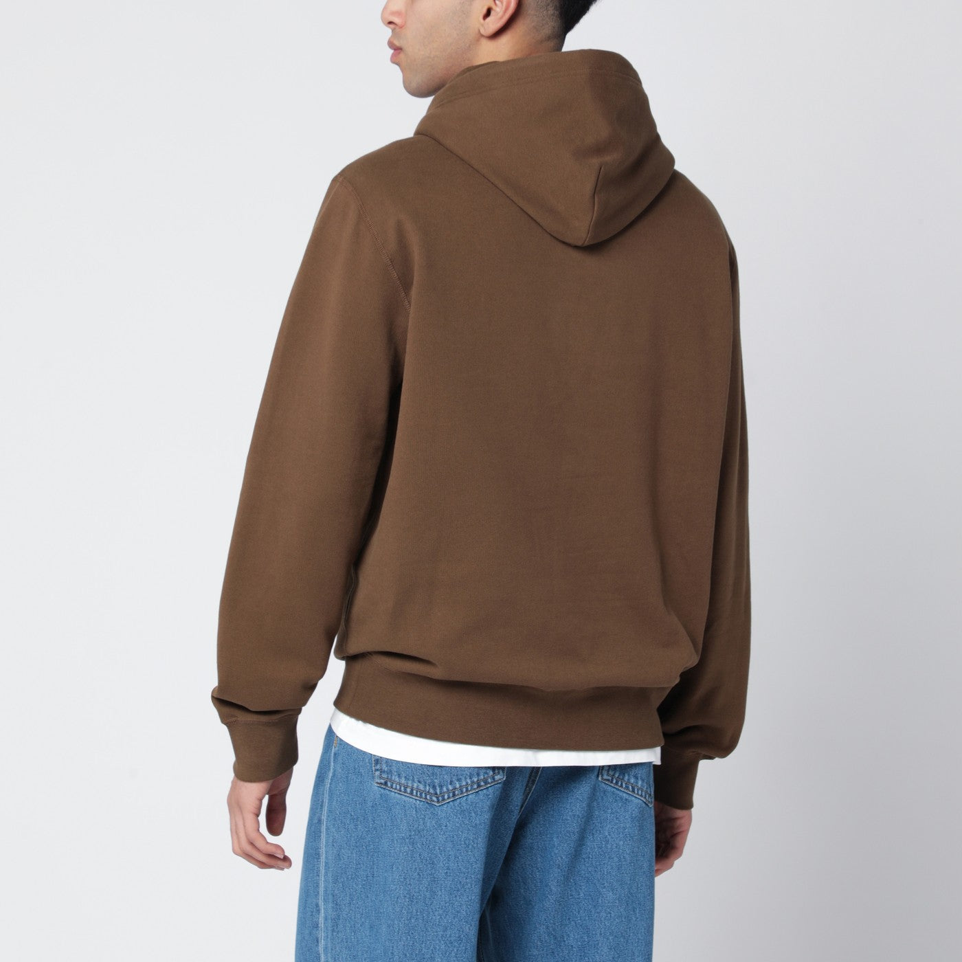 Sweat à capuche marron avec logo