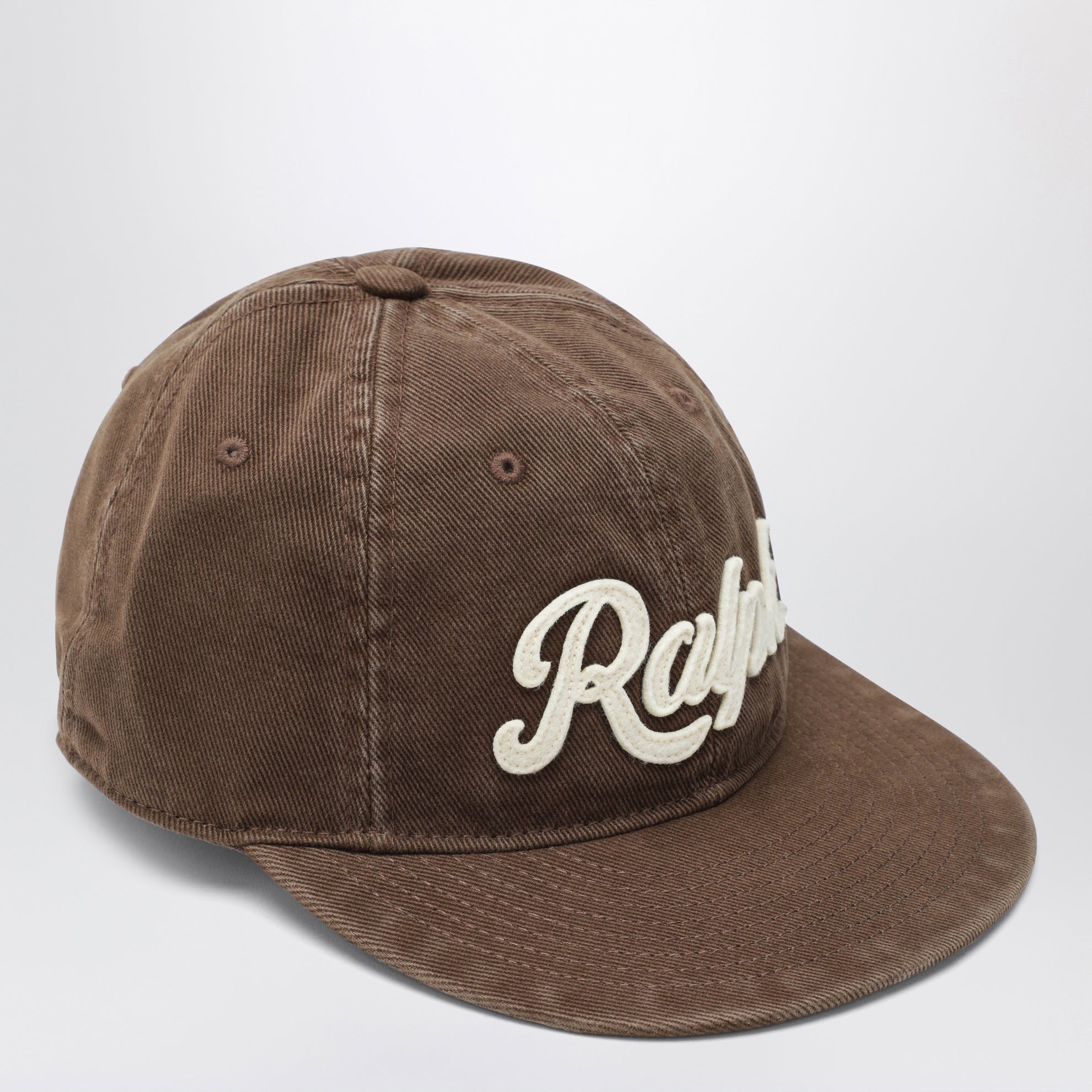 Cappello da baseball marrone con logo