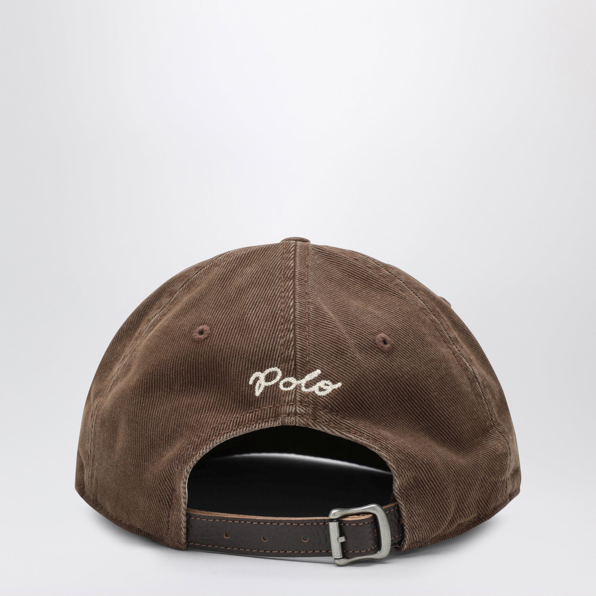 Cappello da baseball marrone con logo