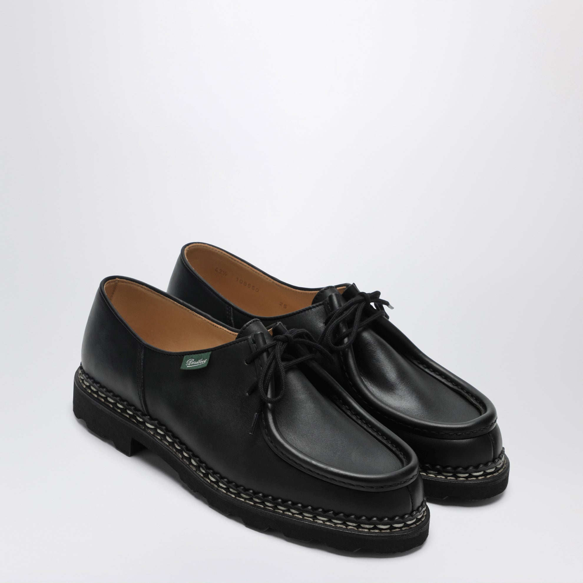 Chaussures à lacets Michael noires en cuir