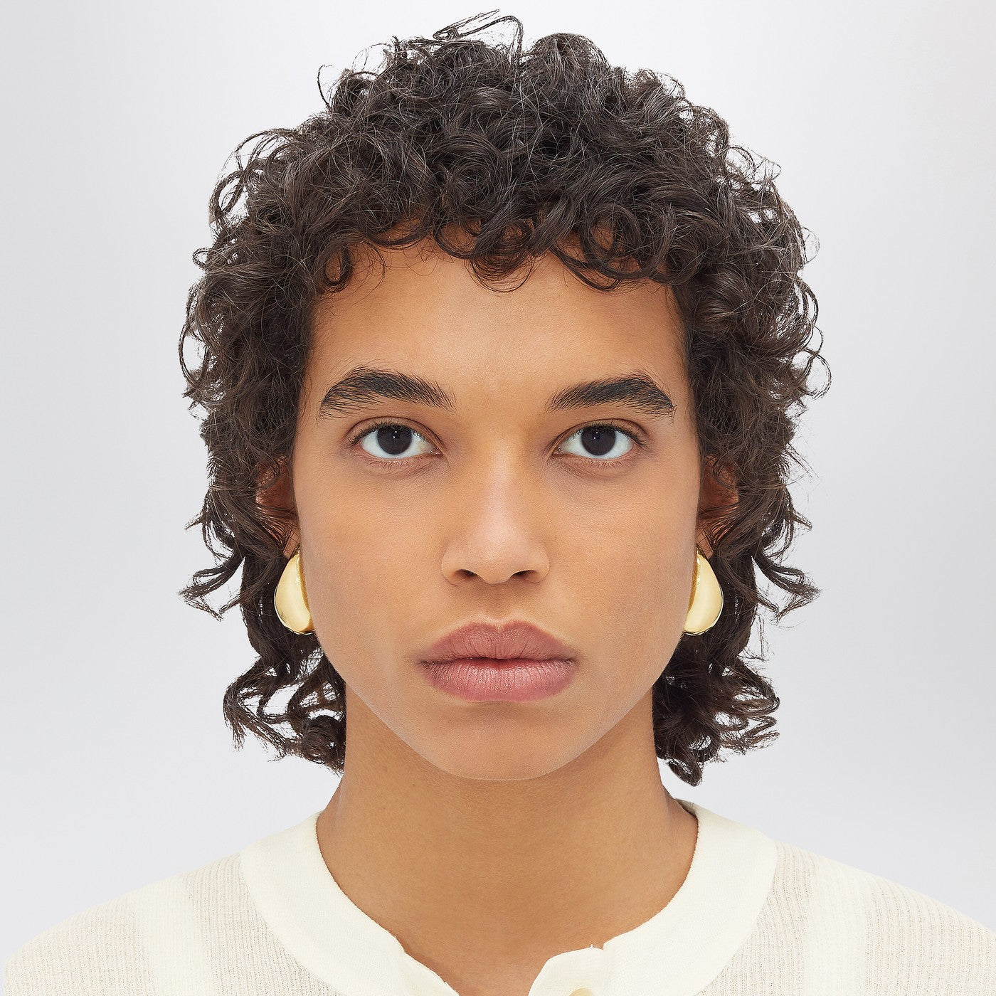 Small Drop earrings in gold-tone metal