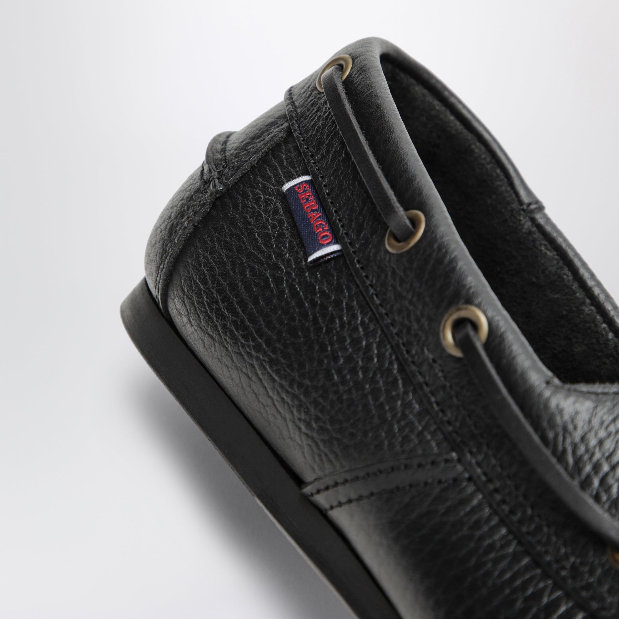 Owen schwarze Bootsschuhe aus Leder