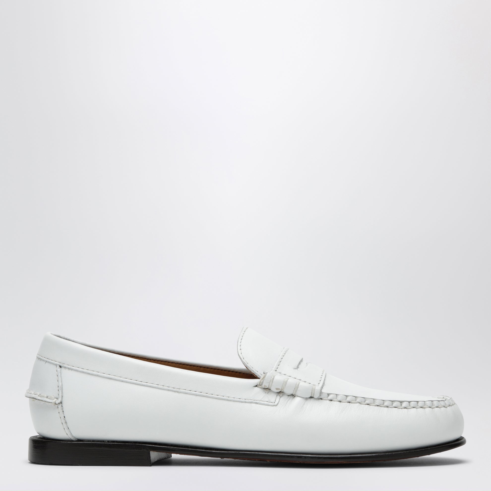 Mocassins Danielle en cuir blanc
