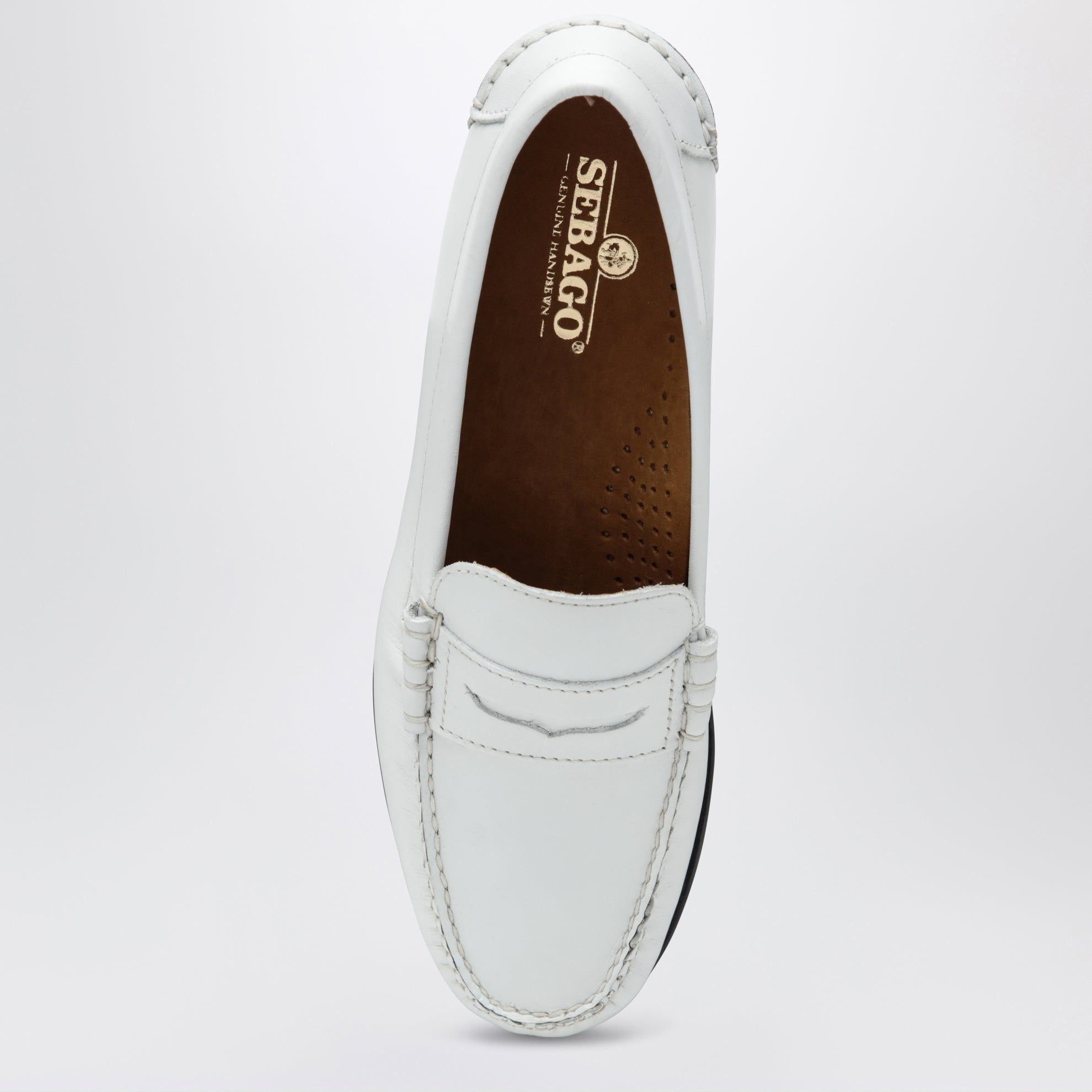 Mocassins Danielle en cuir blanc