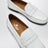 Mocassins Danielle en cuir blanc