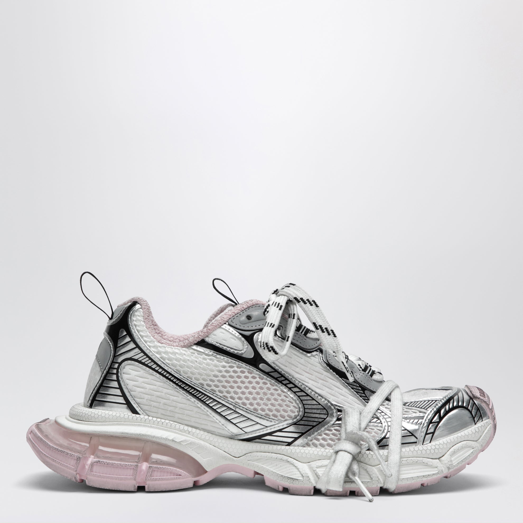 3XL Gel Clearsole sneakers in polyurethane, white/pink/black