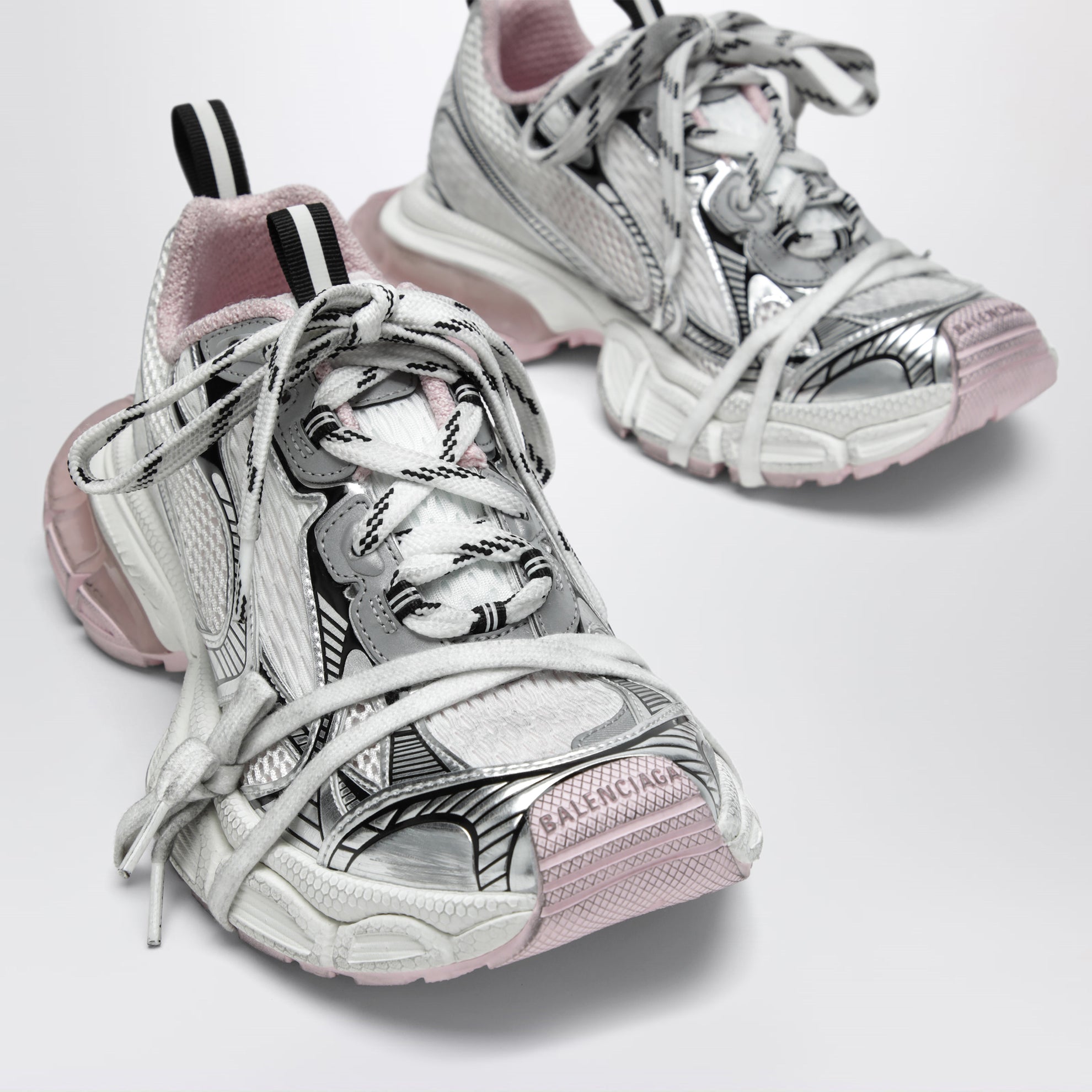3XL Gel Clearsole sneakers in polyurethane, white/pink/black