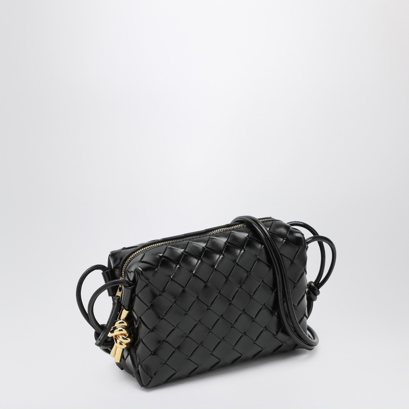 Borsa Mini Loop Metal Knot nera