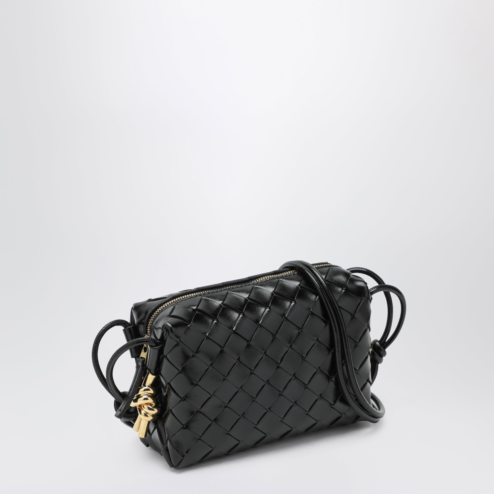 Borsa Mini Loop Metal Knot nera