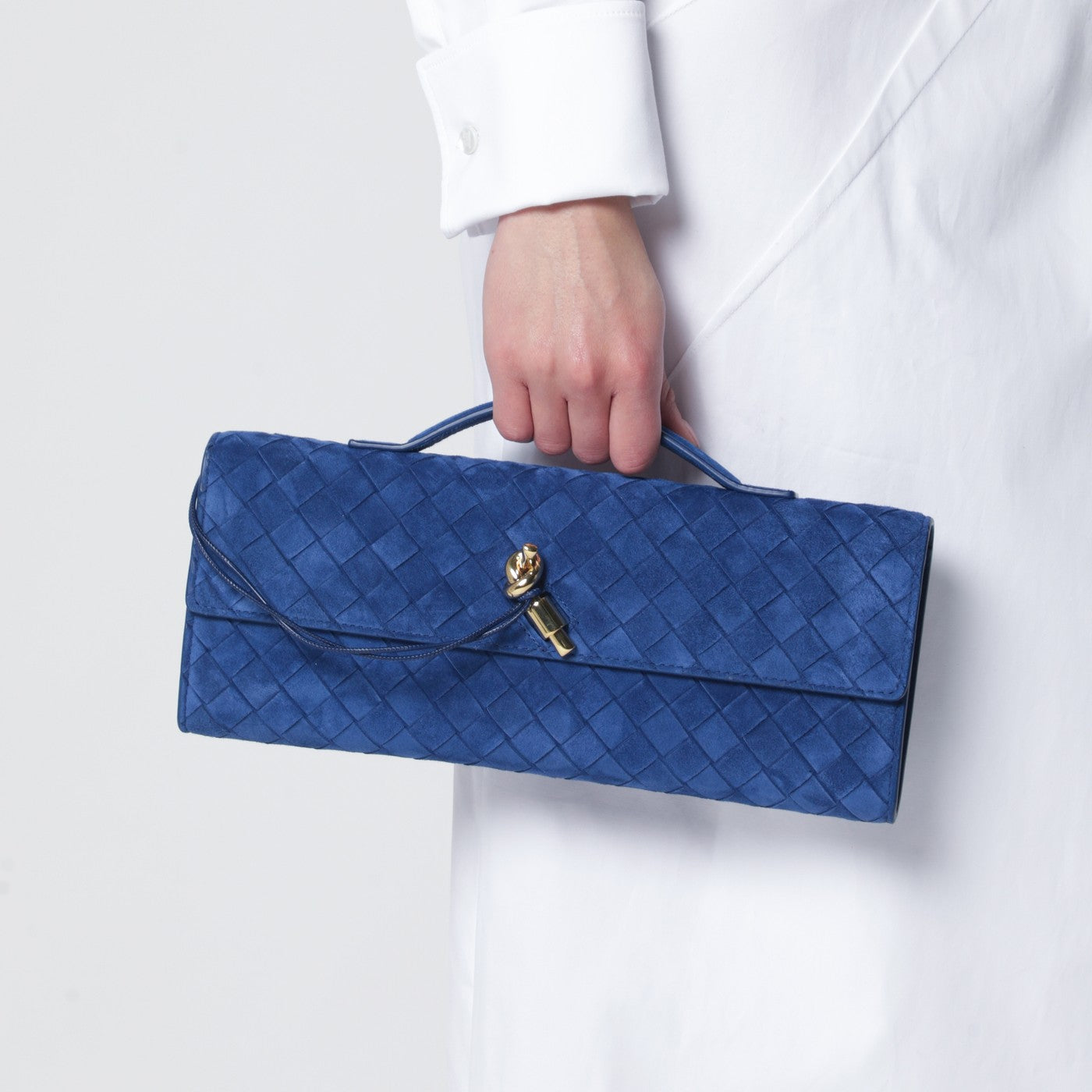 Andiamo clutch in Royal Blue suede