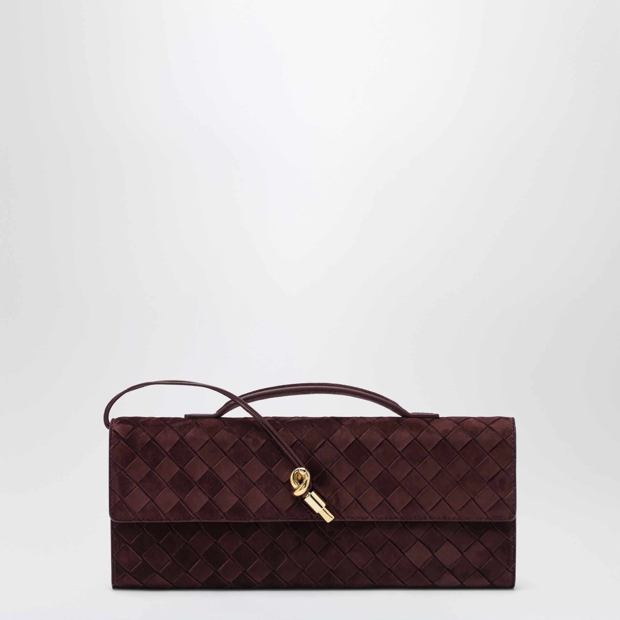 Clutch Andiamo Deep Maoghany in suede
