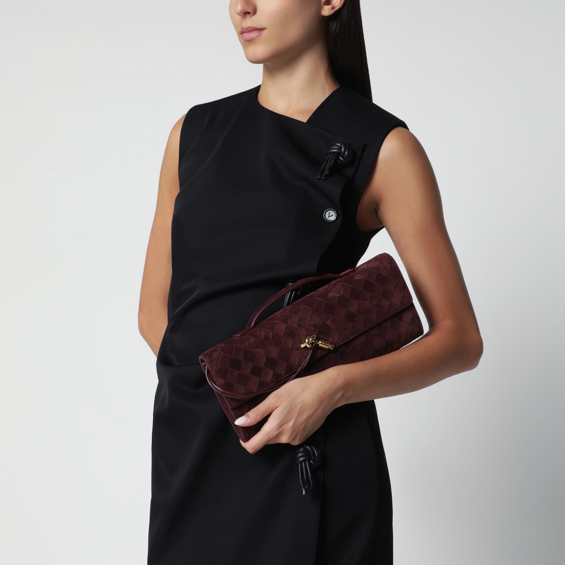 Clutch Andiamo Deep Maoghany in suede