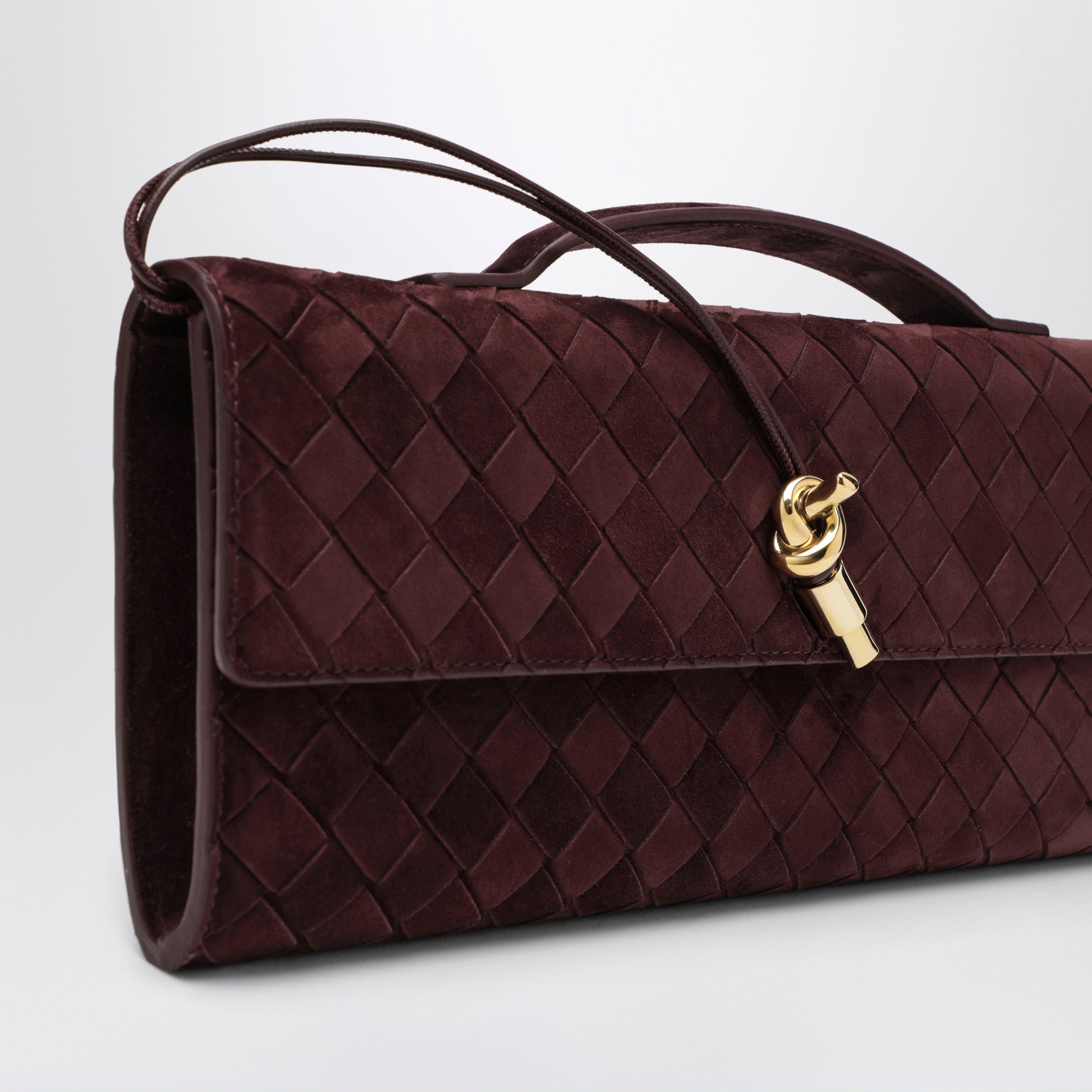 Clutch Andiamo Deep Maoghany in suede