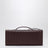 Andiamo clutch bag with handle in Dark Barolo