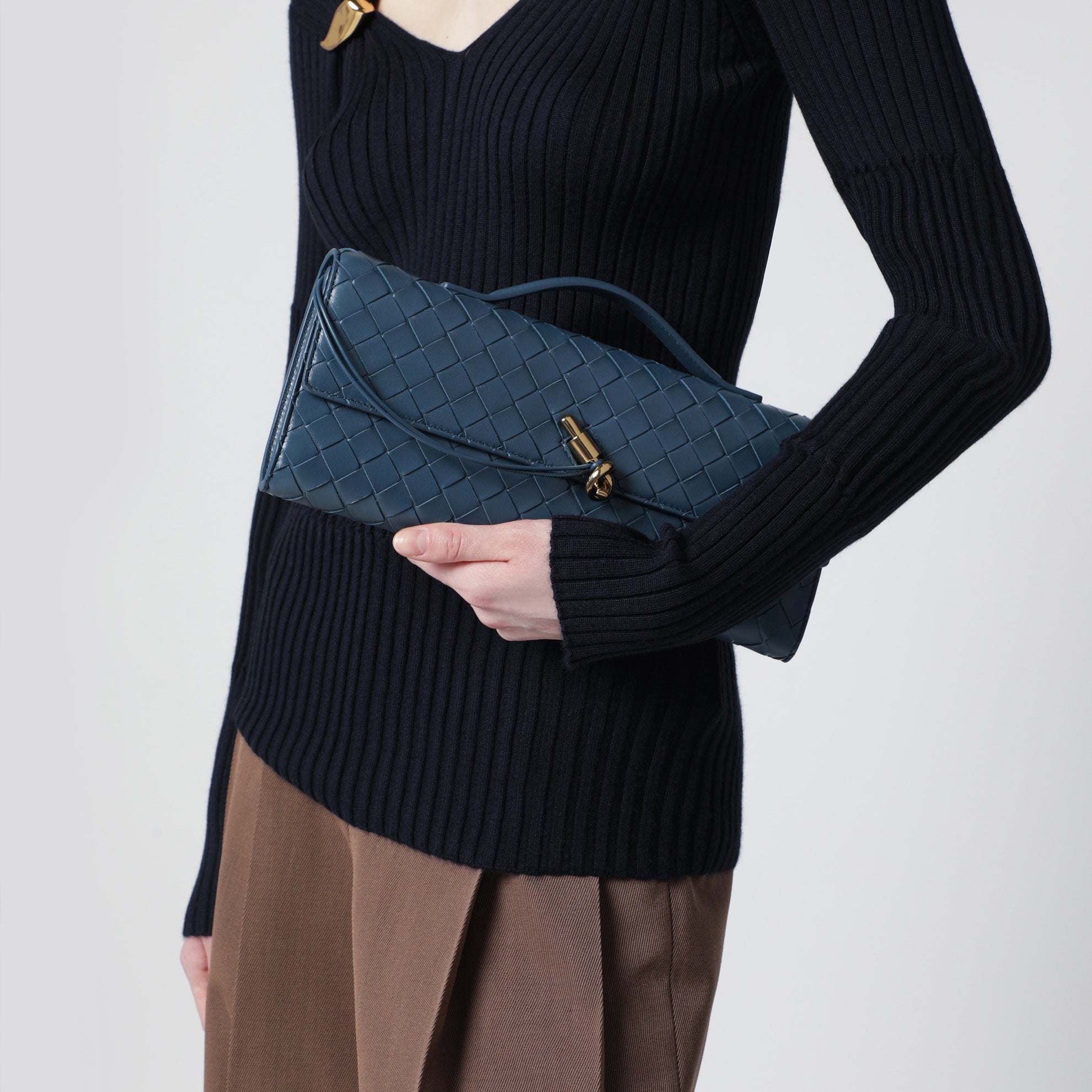 Pochette Andiamo avec poignée Blue Venezia