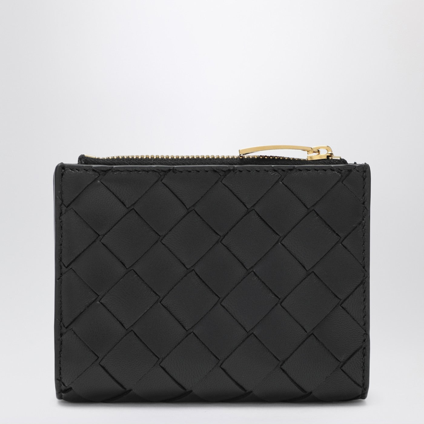 Small black Intrecciato bi-fold wallet