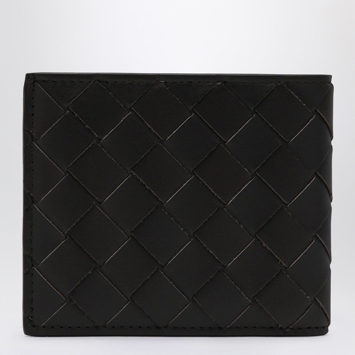 Portafoglio fondente/macha in Intrecciato