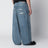 Jeans baggy in denim di cotone blu