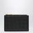 Portafoglio Bi-fold medio nero in Intrecciato