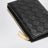 Portafoglio Bi-fold medio nero in Intrecciato