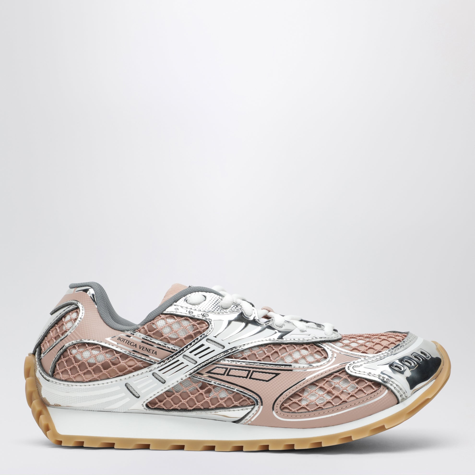 Orbit white/pink sneakers in leather