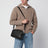 Schwarze Camera Bag aus Intrecciato
