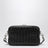 Schwarze Camera Bag aus Intrecciato