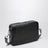 Schwarze geflochtene Handtasche