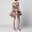Alchemy peplum mini dress with floral print