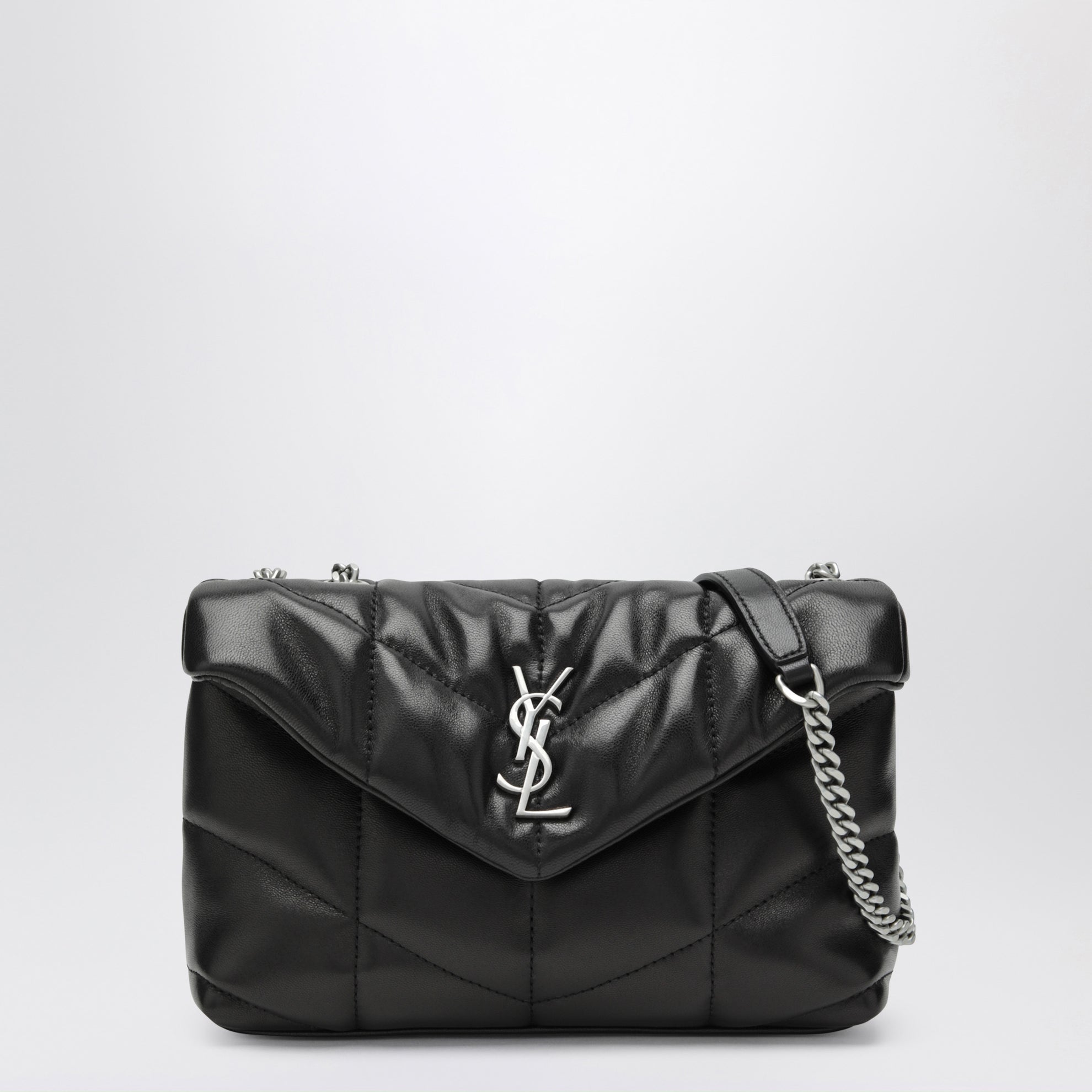 Borsa Loulou puffer mini in nappa nera