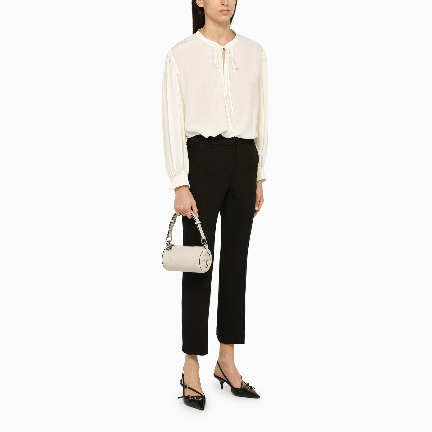 Gucci Blondie mini white leather bag
