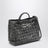 Small Andiamo handbag in grey woven suede