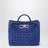 Small Andiamo handbag in Blue Royal Intrecciato suede