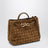 Small Andiamo handbag in caramel woven suede