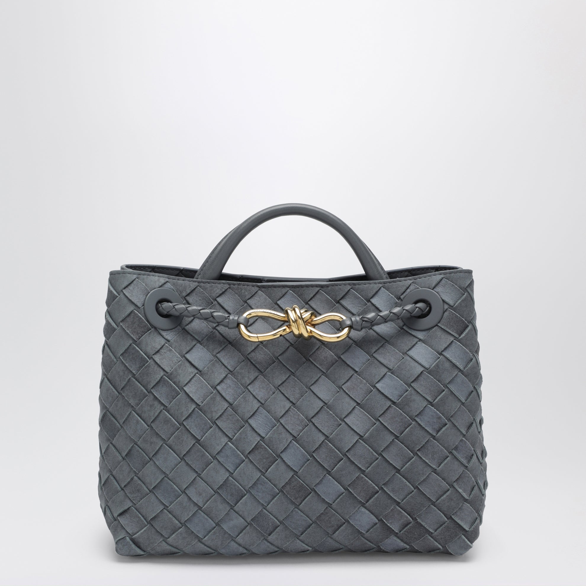Borsa a mano Andiamo piccola in suede Cloudy Indigo