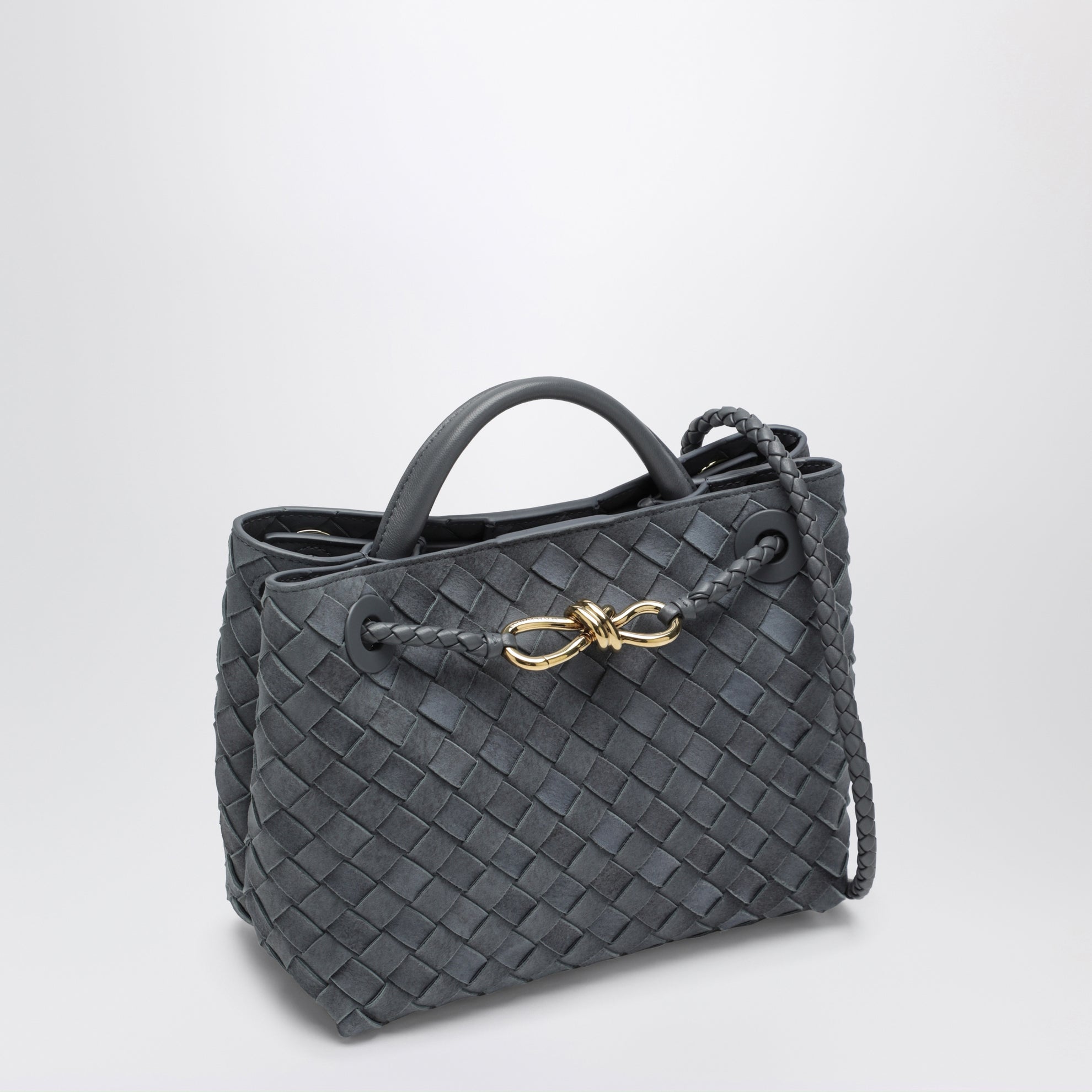 Borsa a mano Andiamo piccola in suede Cloudy Indigo