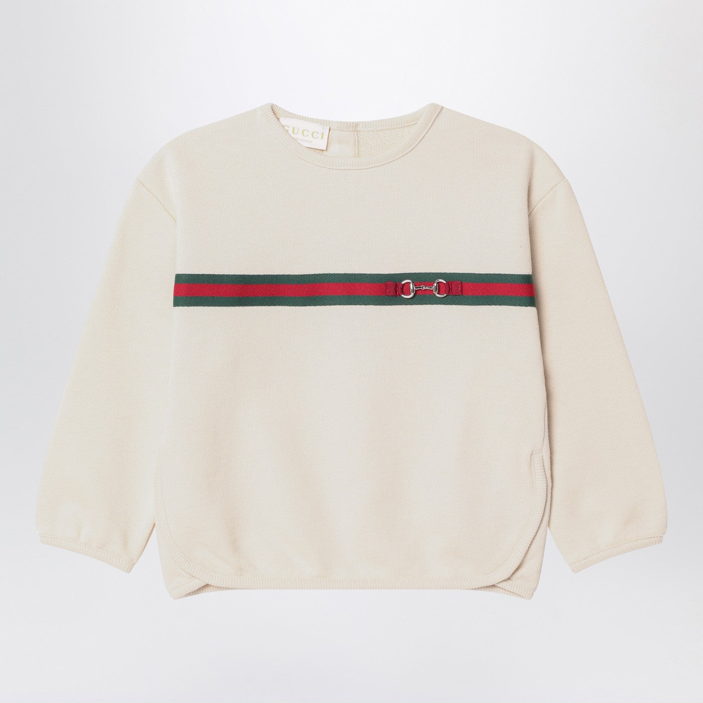 Ivory sweatshirt with bit detail