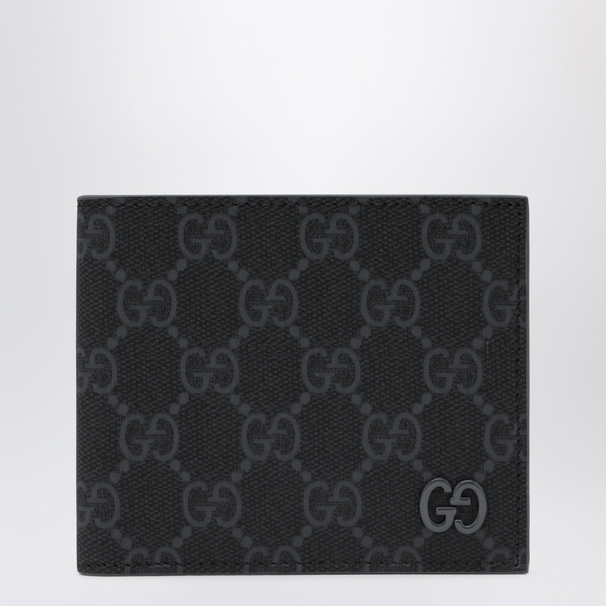 Portafoglio in tessuto GG Supreme nero/grigio