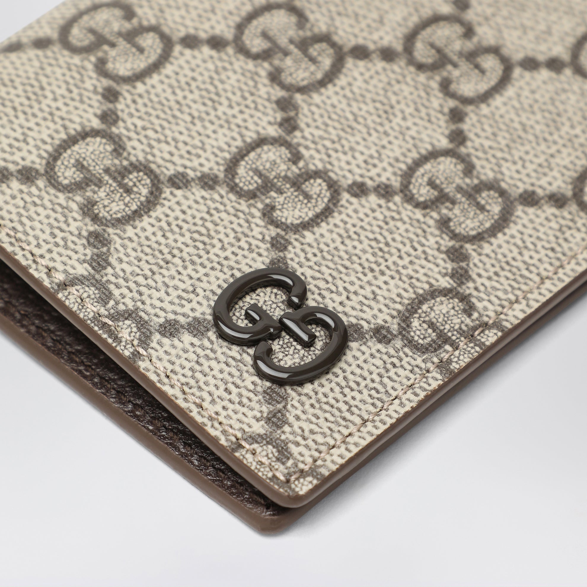 Portefeuille en tissu GG Supreme beige/ébène