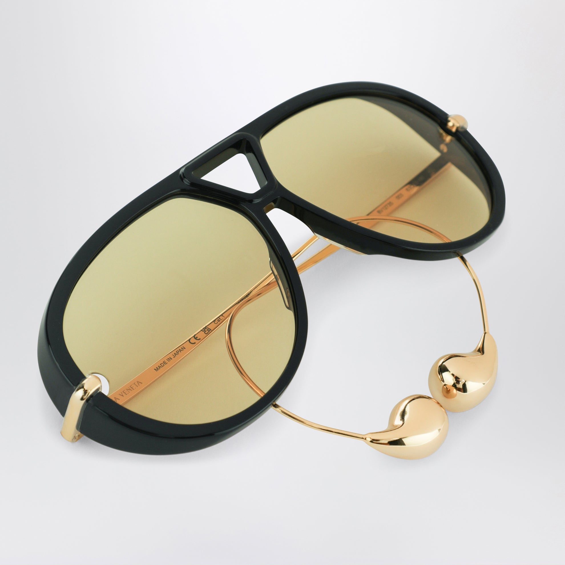 Aviator Drop Sonnenbrille Schwarz/Gold