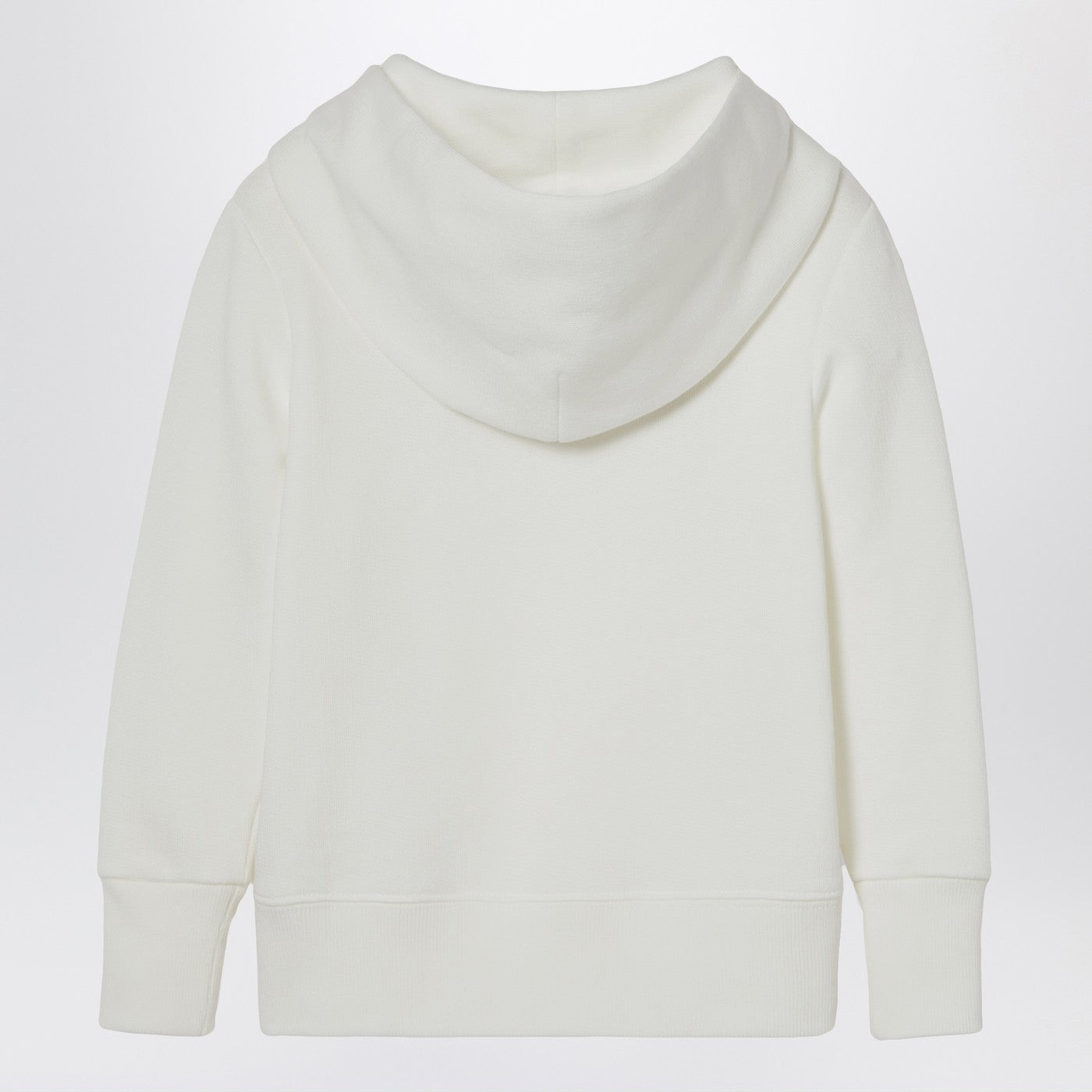 White hoodie with logo